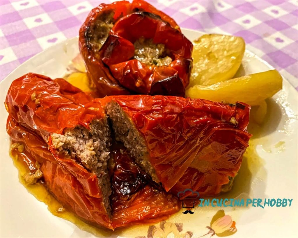peperoni ripieni di carne