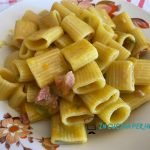 pasta con fiori di zucca e guanciale