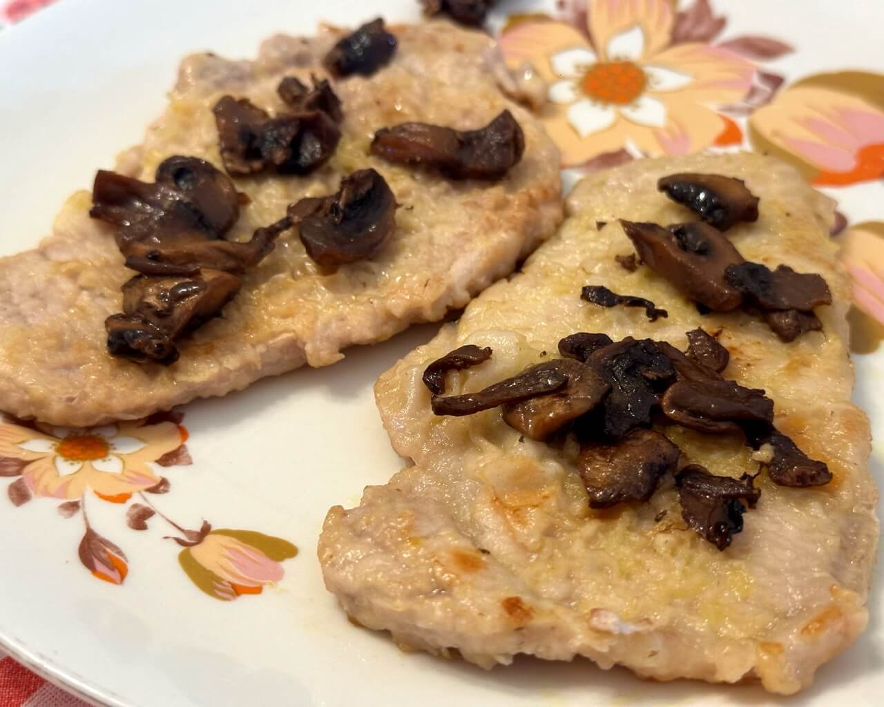 scaloppine di vitello ai funghi