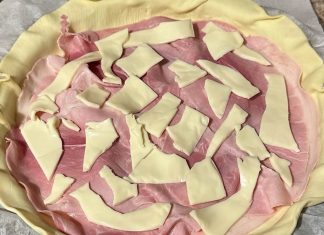 torta rustica prosciutto e sottiletta procedimento 1