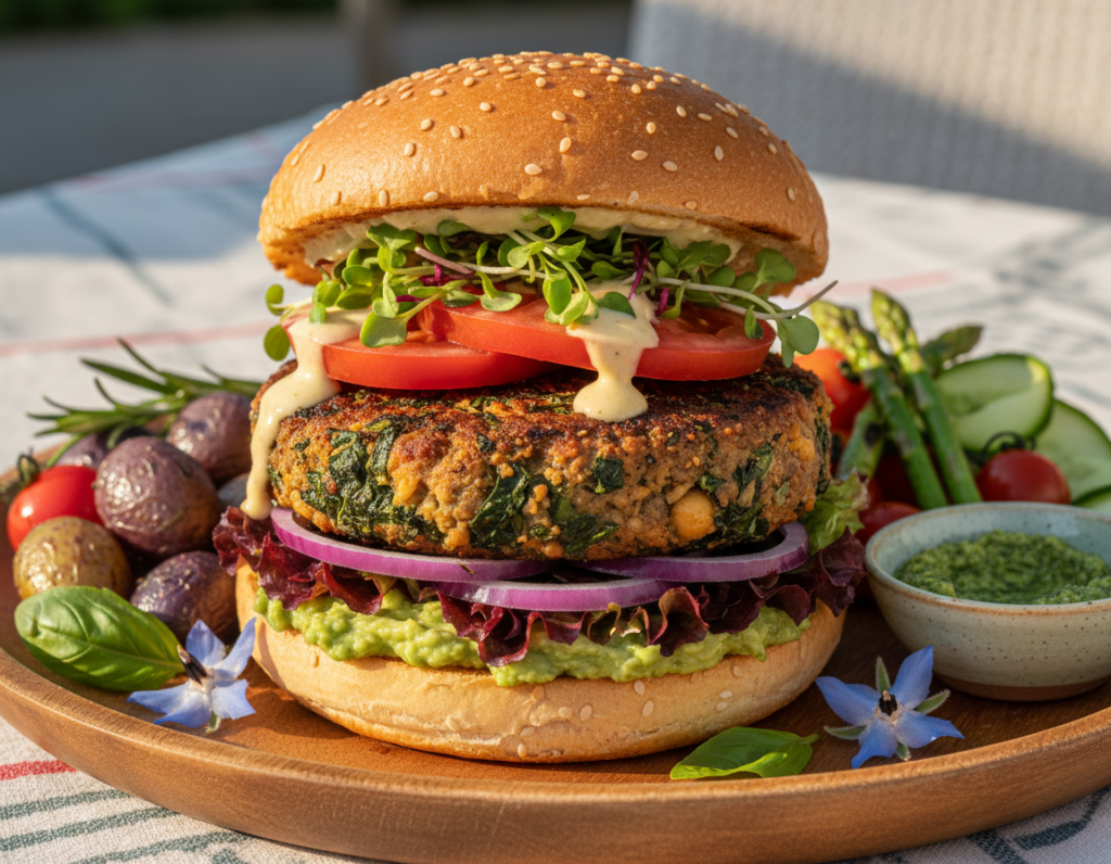 burger vegetale cavolo ceci