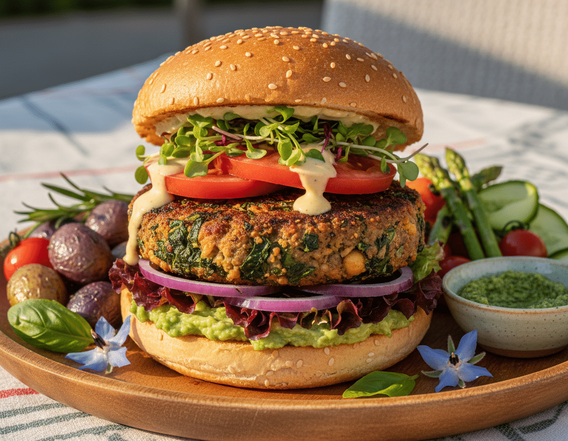 burger vegetale cavolo ceci