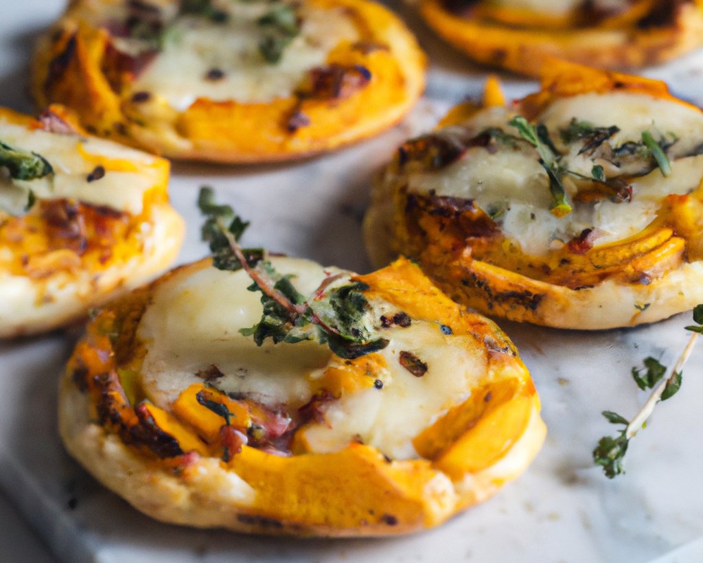 pizzette senza lievitazione zucca gorgonzola