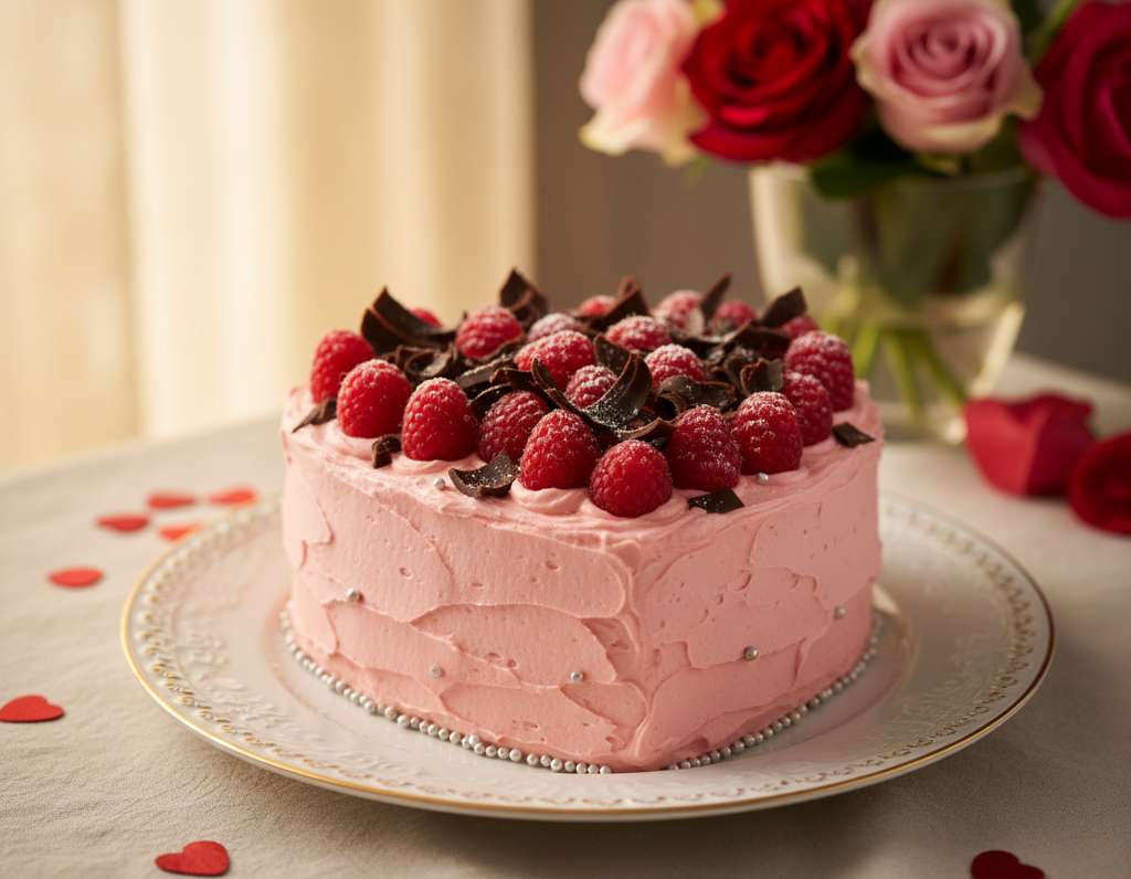 dolce cuore lamponi cioccolato