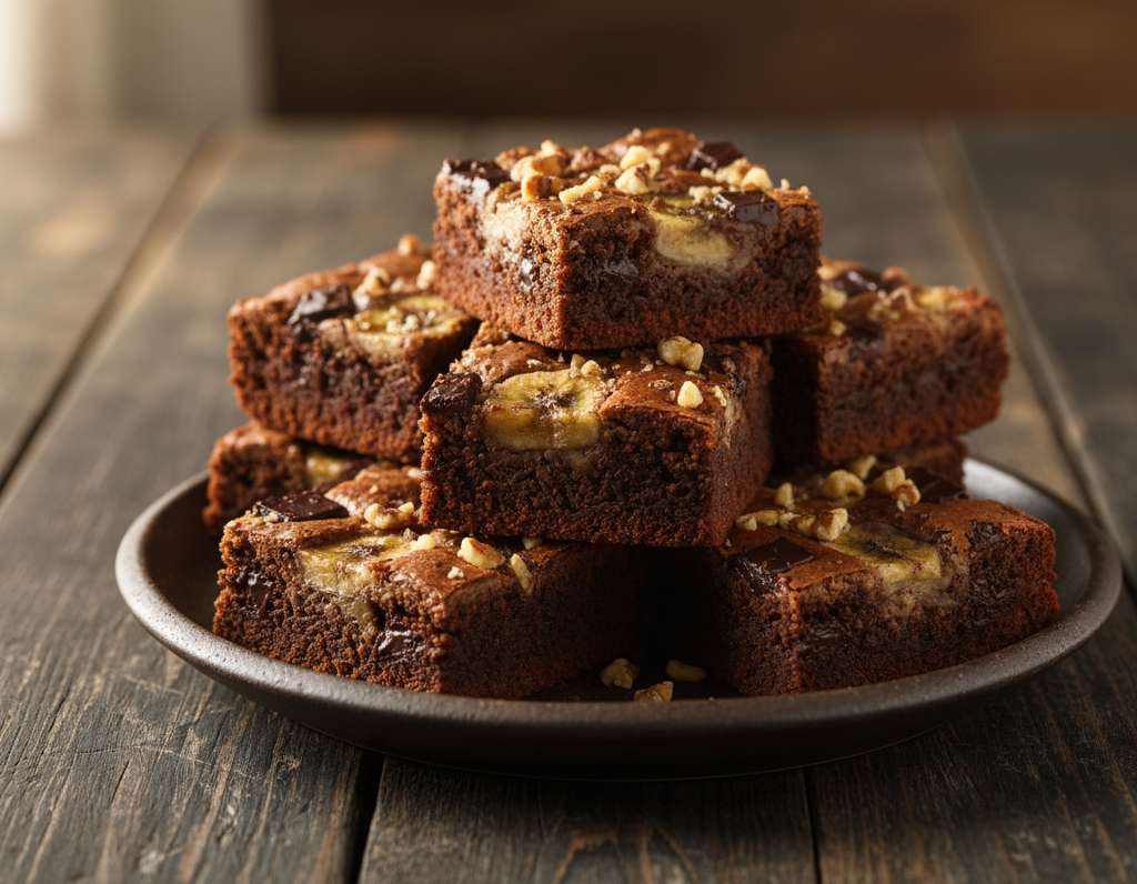 brownies banana cioccolato fondente