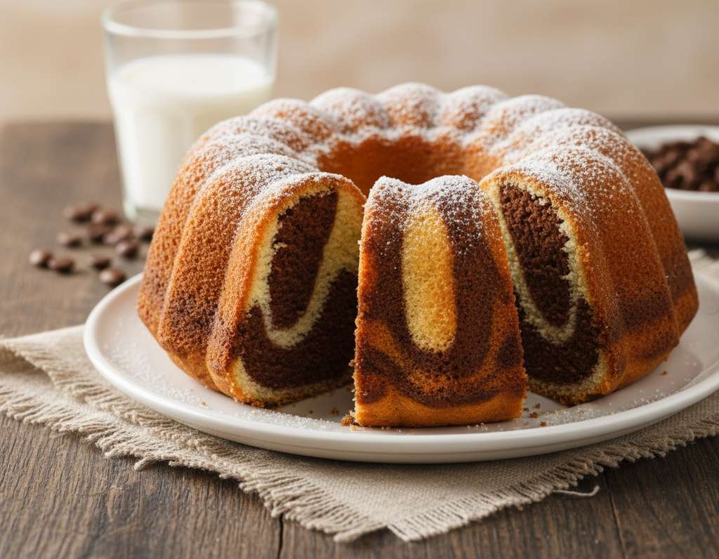 ciambella bicolore soffice