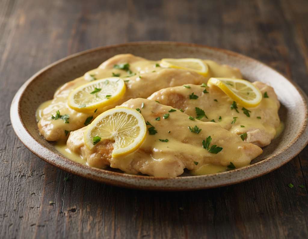 pollo cremoso limone prezzemolo