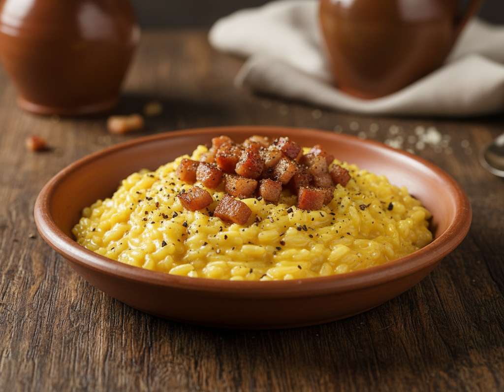 risotto carbonara rustico cremoso