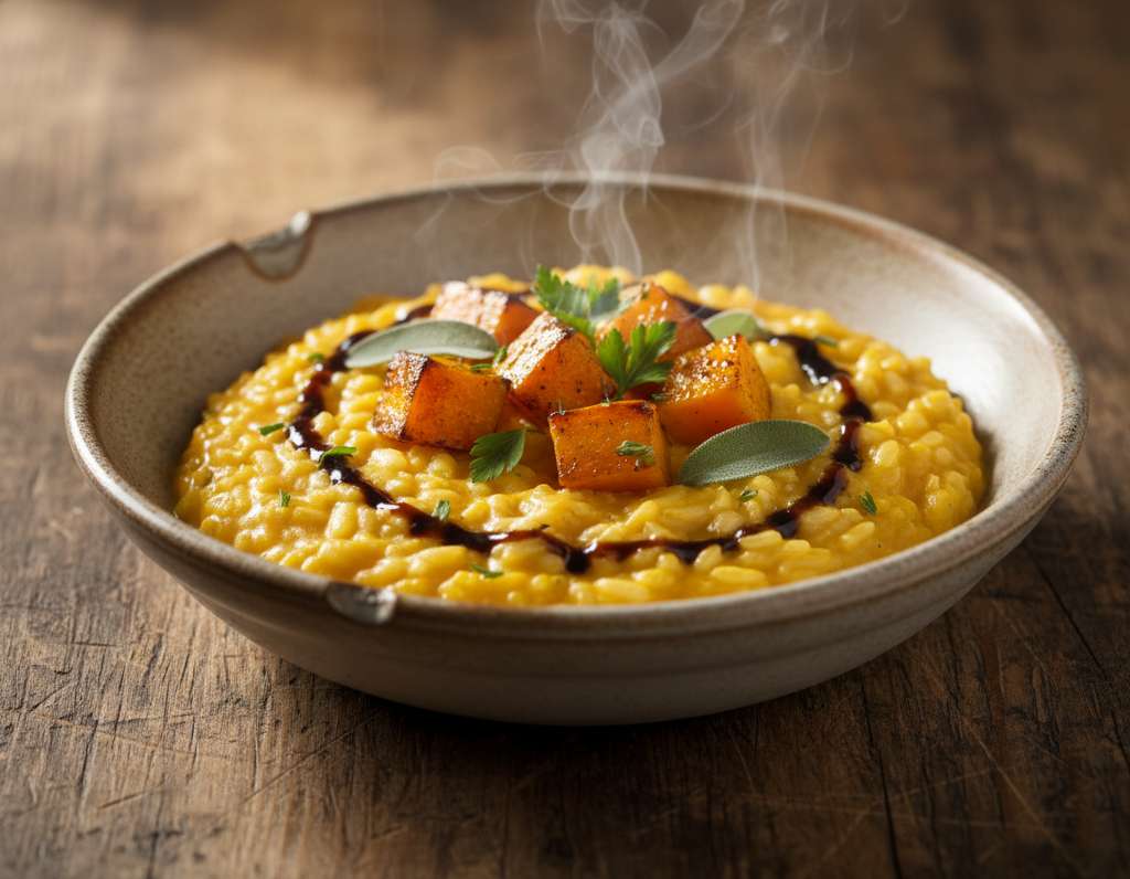 risotto zucca soia rustico