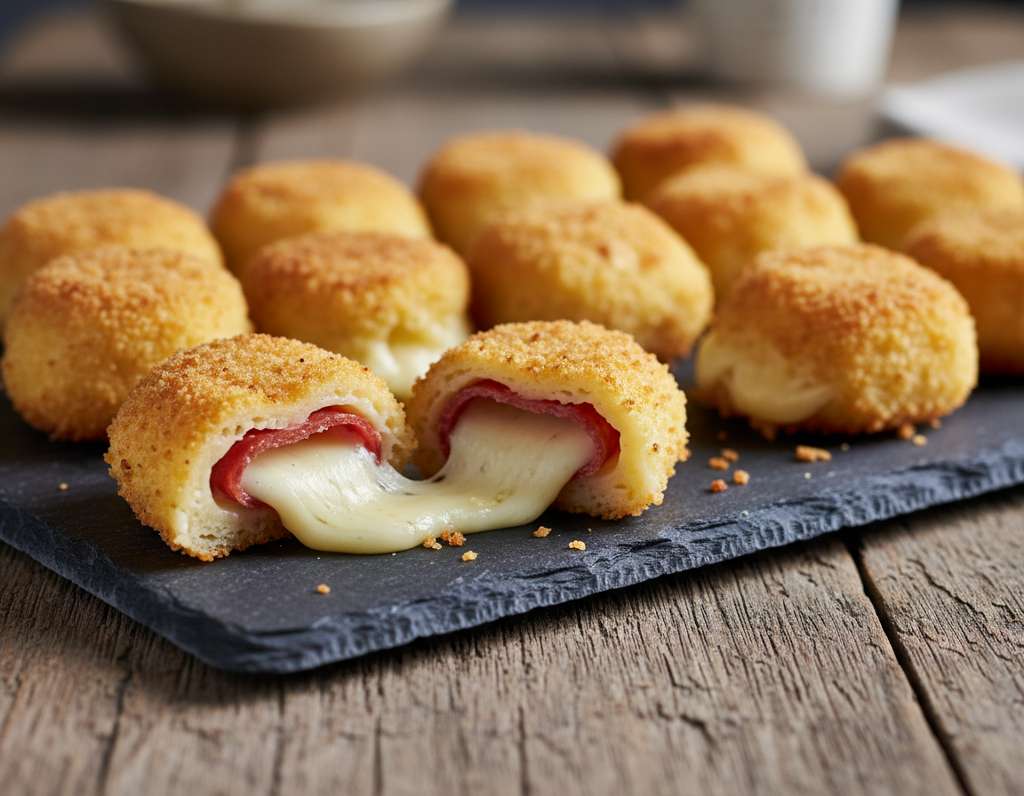 bocconcini formaggio salame croccanti