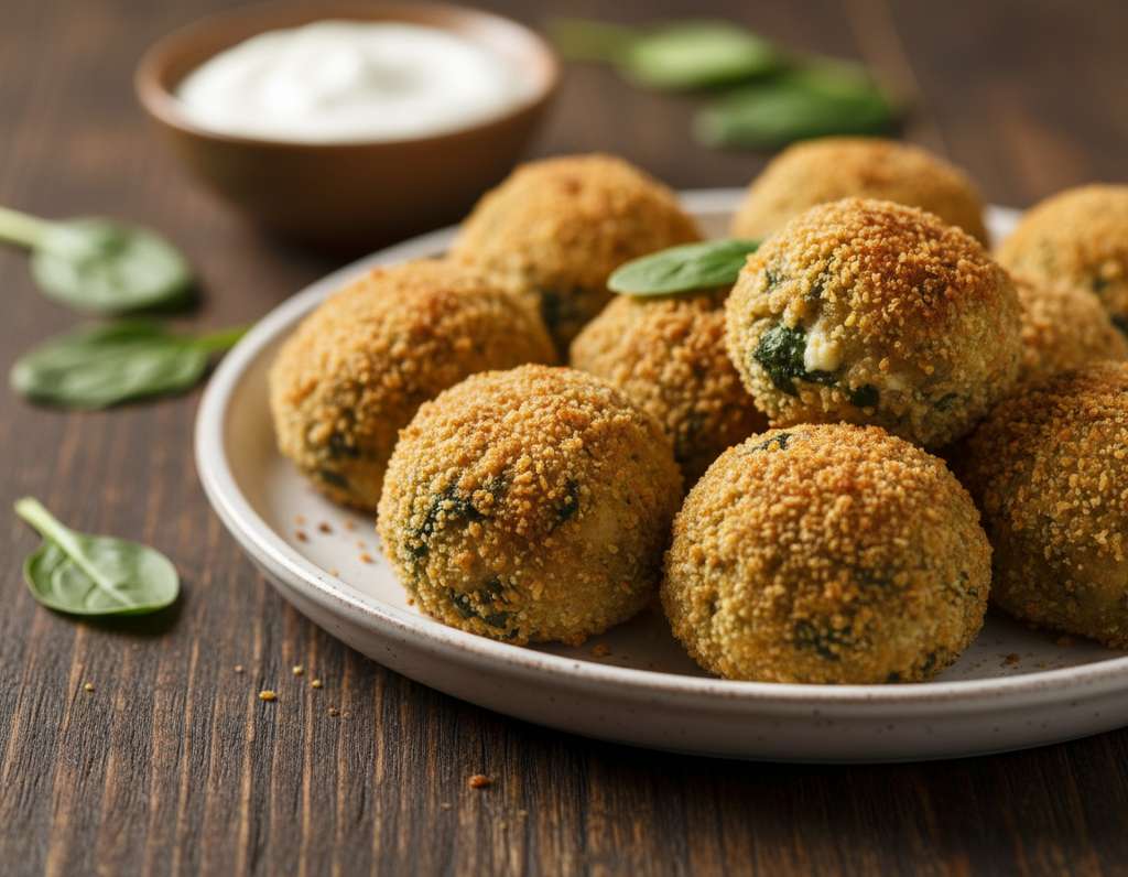 polpettine spinaci ricotta friggitrice