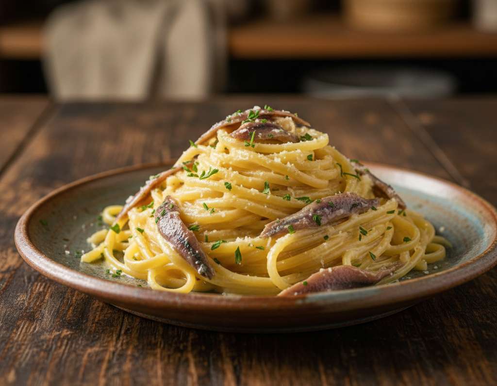 linguine alici parmigiano 1