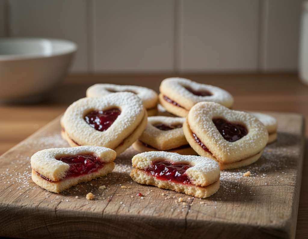 biscotti cuore ciliegia