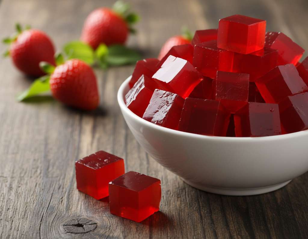 gelatine fragola cubetti freschi