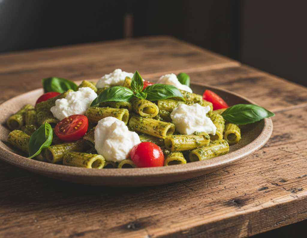 pasta pesto stracciatella fresca