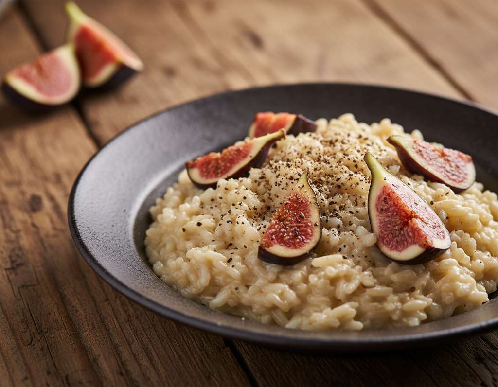 risotto cremoso fichi e pecorino
