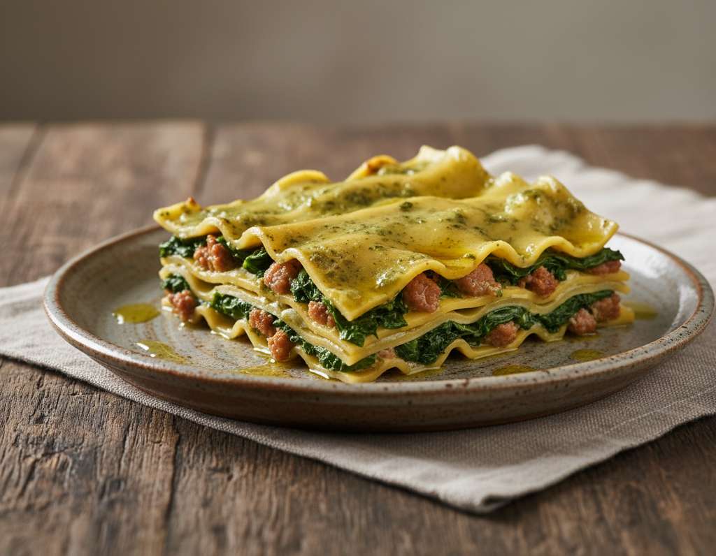 lasagna cime salsiccia rustica
