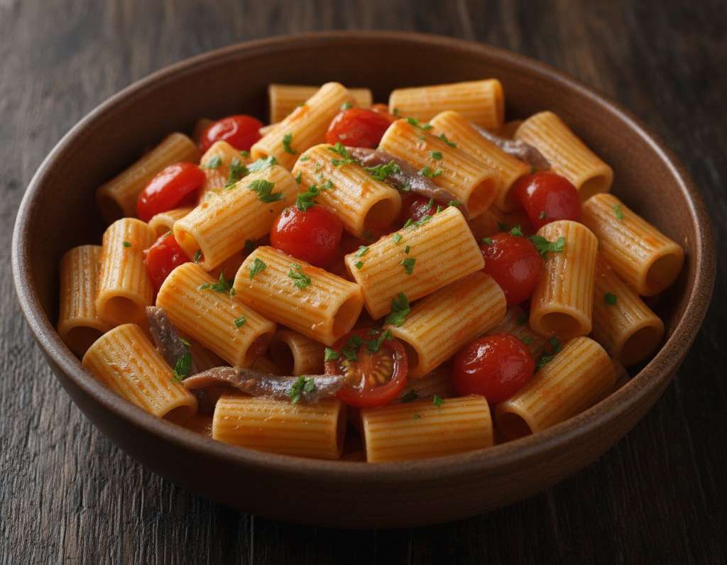 pasta alici e pomodorini