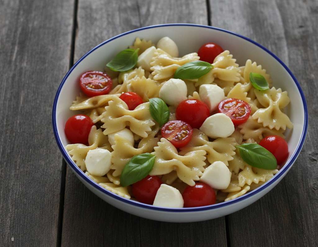 farfalle caprese rustico