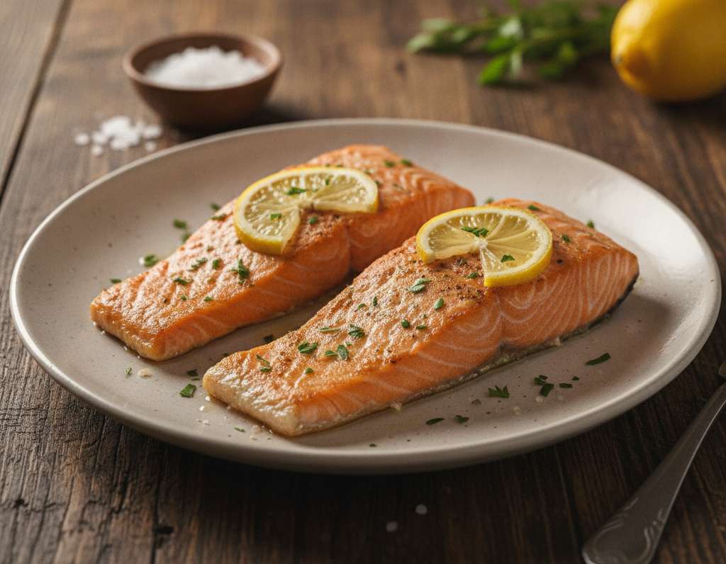 salmone in padella succoso