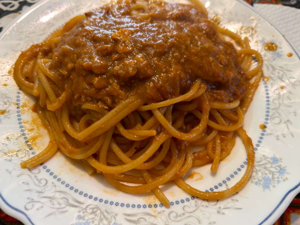 pasta peperoni tonno cremosa