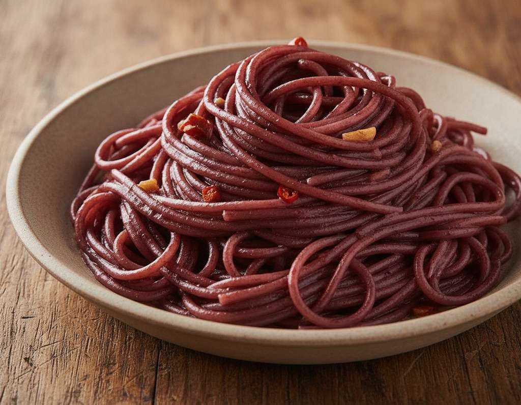 spaghetti cremosi al vino rosso